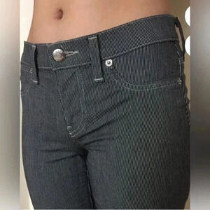 Henry & belle Sz 27 navy stripe denim skinny super pants jeans trousers